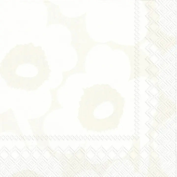 IHR Marimekko Unikko White Grey - Luncheon