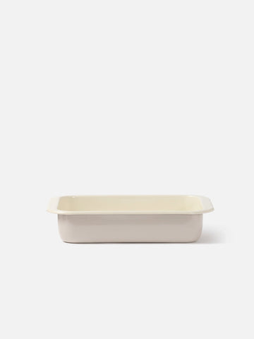 Citta Enamel Large Baking Tray - Light Grey/Cream