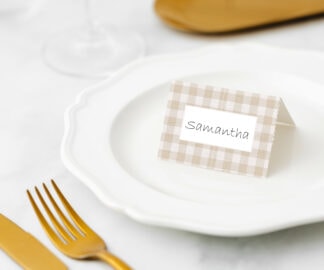 Manor Road Linen Gingham Placecards