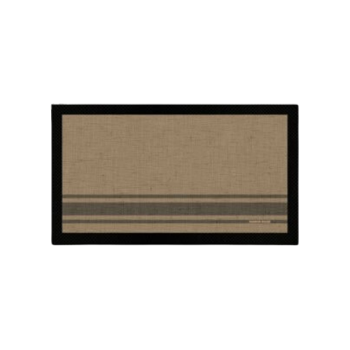 Small Bar Mat – Coffee Stripe Linen