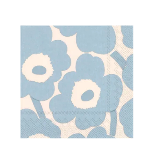 IHR Marimekko Unikko Cream Light Blue - Cocktail