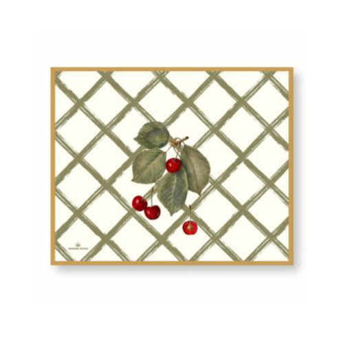 Cherry Canvas Paper Placemat Pad