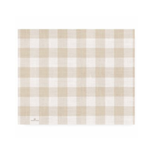 Linen (Gingham Natural) Paper Placemat Pad