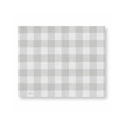 Linen (Gingham Soft Grey) Paper Placemat Pad
