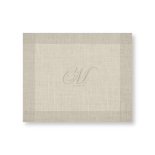 Linen (Monogram Beige) Paper Placemat Pad