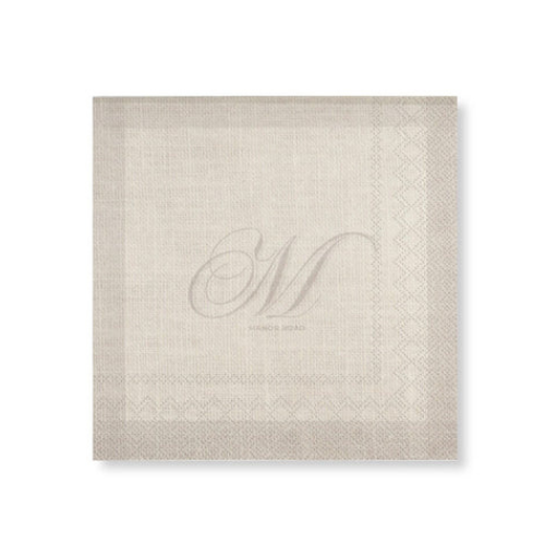 Linen (Monogram Beige) Napkins – Luncheon