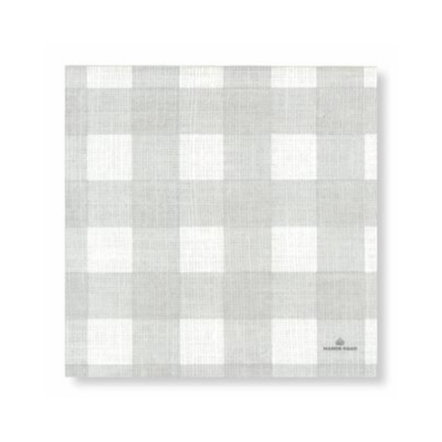 Linen (Gingham Soft Grey) Napkins – Dinner