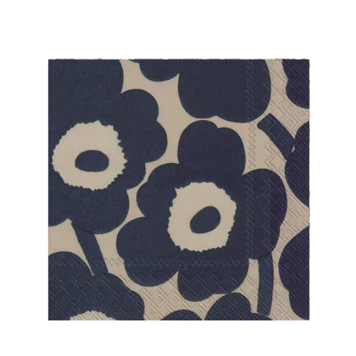 IHR Marimekko Unikko Linen Blue - Luncheon