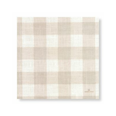 Linen (Gingham Natural) Napkins – Dinner