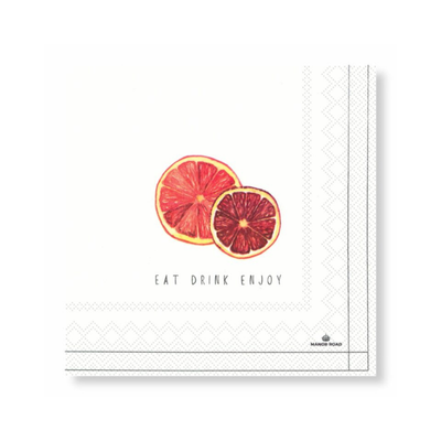 Manor Road Blood Orange Napkins - Cocktail