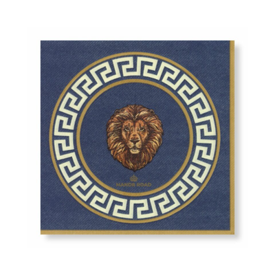 Manor Road Vittalio Navy Napkins - Cocktail