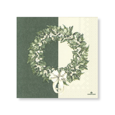 White Berry Wreath Napkins – Cocktail