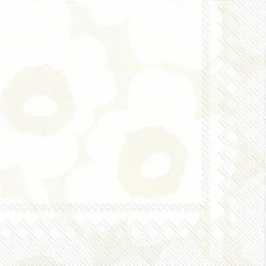 IHR Marimekko Unikko White Grey - Luncheon